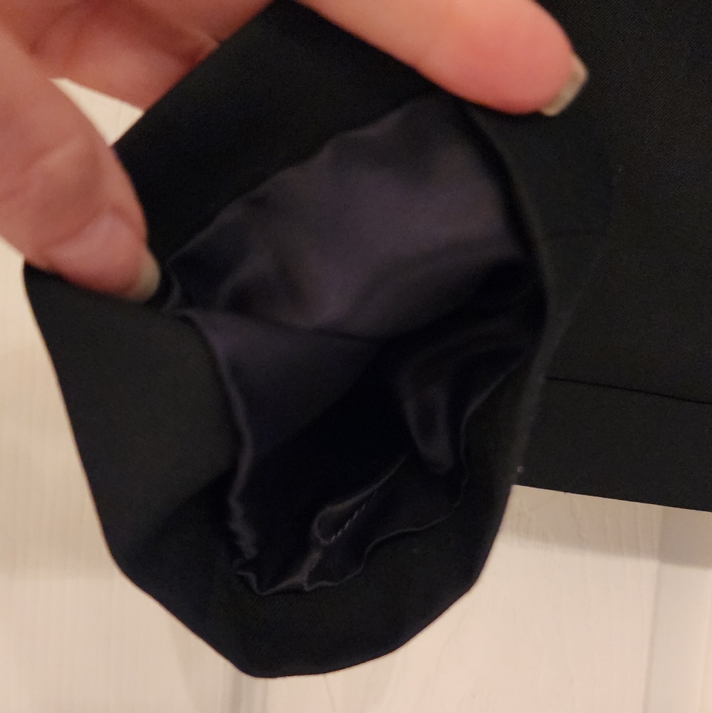 FRAME Button Front Cropped Wool Blend Jacket In Navy Size Small - Picture 8 of 16